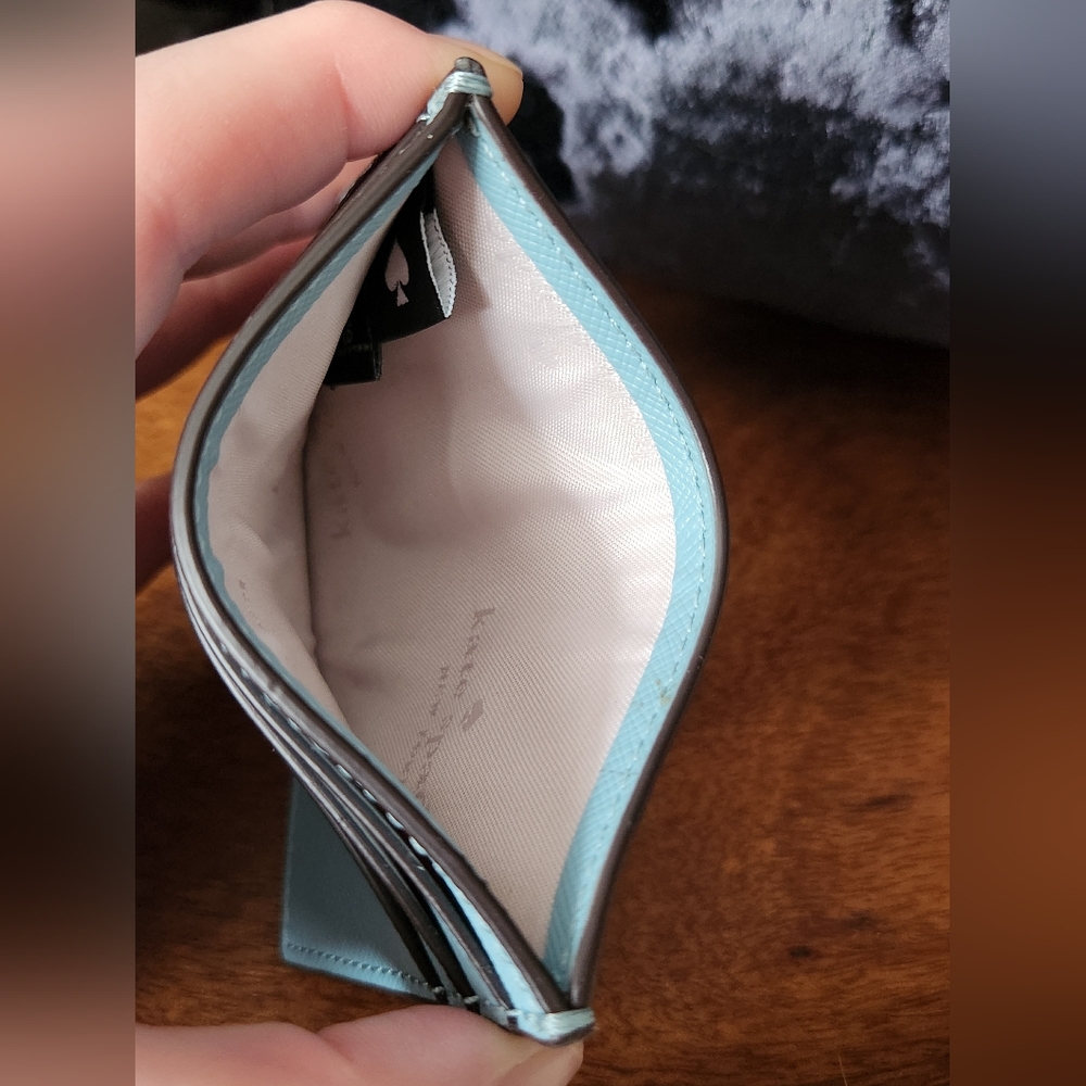 Kate Spade Smokey Blue Card Holder - Picture 10 of 11